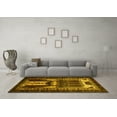 thumbnail image 3 of Ahgly Company Indoor Square Persian Yellow Traditional Area Rugs, 5' Square, 3 of 4