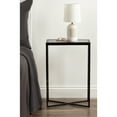 thumbnail image 3 of Kate and Laurel Jaspur Modern Slim Side Table, 16 x 8 x 24, Black Marble and Black, Decorative Glam Narrow End Table for Use as Skinny Bedroom Nightstand or Living Room Accent Table, 3 of 10