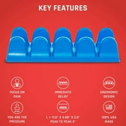 PSO-Spine Back Massager and Muscle Release, Full Back and Hip Massage Tool and Stretcher, Ocean Blue