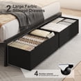 thumbnail image 6 of Bolvdo Twin Bed Frame with 2-Tier Storage Headboard, USB Ports, LED Light, 2 Storage Drawers, Metal Support, No Box Spring Needed, Noise Free, Easy Assembly, Gray, 6 of 8