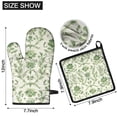 thumbnail image 6 of Pioneer Flower Kitchen Oven Mitt and Pot Holder Sets 2 Pcs for Baking, Cooking and Grilling, Heat Resistant Up To 392 °F, 6 of 7