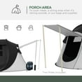 thumbnail image 3 of Outsunny Pop Up Tent, Instant Camping Tent with Porch and Carry Bag, 3000mm Waterproof, for 2-3 People, Black, (Poles Included),, 3 of 10