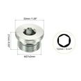 thumbnail image 2 of Tapa de ajuste de tubo de cabeza hexagonal interna Uxcell, tapón de socket de acero de rosca masculina para terminar el extremo del tubo M27*2 1, 2 of 5