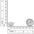 thumbnail image 6 of Gem Stone King 10K White Gold White Moissanite and Lab Grown Diamond Engagement Ring for Women | 5.74 Cttw | Cushion 10MM | Gemstone Birthstone | Size 9, 6 of 6