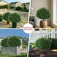 thumbnail image 6 of Artificial Rose Topiary Ball Trees with Ground Spike, 2 Pack 16 Inches Artificial Shrubs, Fake Evergreen Artificial Plant Brush for Indoor Outdoor Front Porch Garden, 6 of 14