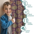 thumbnail image 3 of Paisley and Floral Purple Pattern Insulated Teens Curtains Set Of 2, Bedroom Essentials, Toddler Room Decor 52x63in(132x160cm), 3 of 5