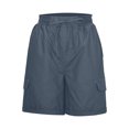 thumbnail image 4 of Innerwin Shorts Été Décontractés Cargo pour Femmes Short de Travail Extensible en Lin Bleu Foncé S, 4 of 7