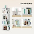 thumbnail image 5 of YYEAN Rotating Bookshelf, 360° Rotating Bookcase for Small Space, Corner Bookcase for Bedroom, Living Room, Study Room, 4 Tier, White, 5 of 8