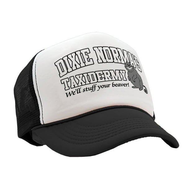 pedal liner sammenhængende DIXIE NORMAS Taxidermy - funny joke - Vintage Retro Style Trucker Cap Hat  (Black) - Walmart.com