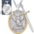thumbnail image 1 of Saint Patron Catholique Pendentif Michael St. Michael le Collier Pendentif Archange, 1 of 6