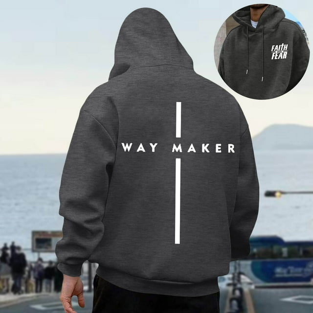MHFRRA Sudaderas y Sudaderas para Hombre, Jersey de Manga Larga con Estampado para Uso Casual, Actividades Al Aire Libre y Comodidad En El Hogar Gris