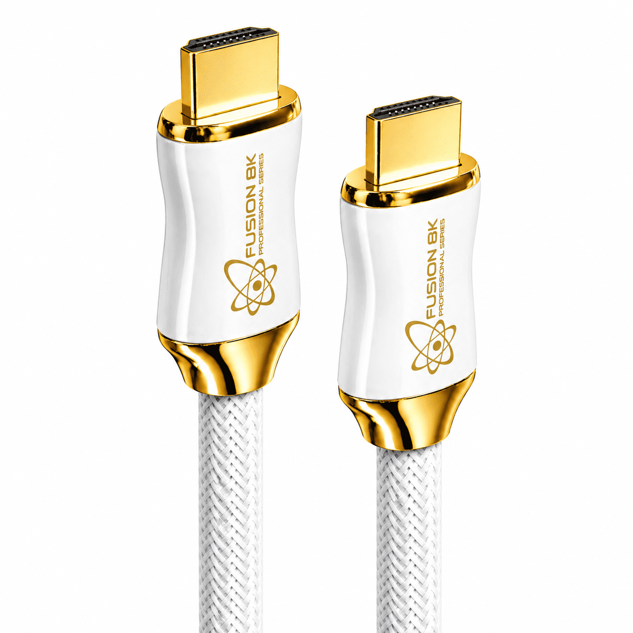 Fusion8K White HDMI 2.1 Cable 6ft - Certified 48Gbps 8K 4K 120Hz, Nylon Braided for PS5 Xbox Series X, HDR eARC VRR ALLM