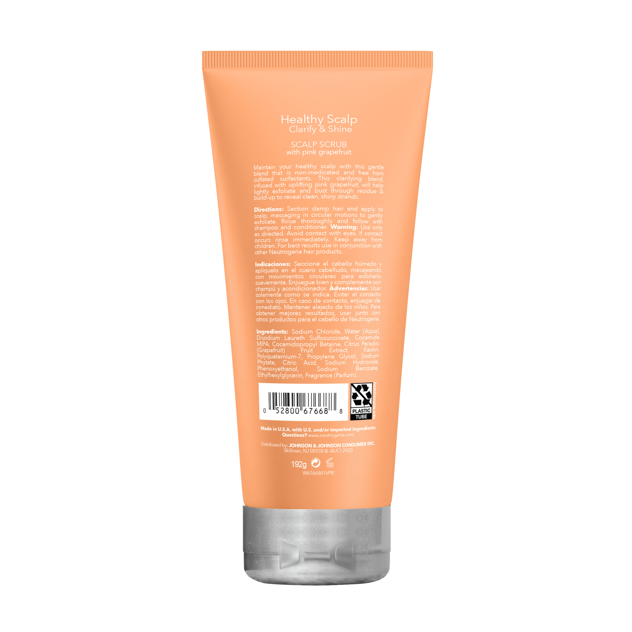 Neutrogena Healthy Scalp Clarify and Shine Scalp Scrub with Pink Grapefruit, for Exfoliating, Clarifying, Cleaner Hair, Hair Mask, Vitamin C, 6.8 fl. oz. - image 3 of 10