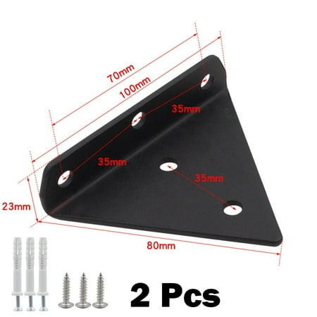 

2Pcs Triangle Wall Shelf Support Bracket Invisible Thickened Corner Brace Shelf
