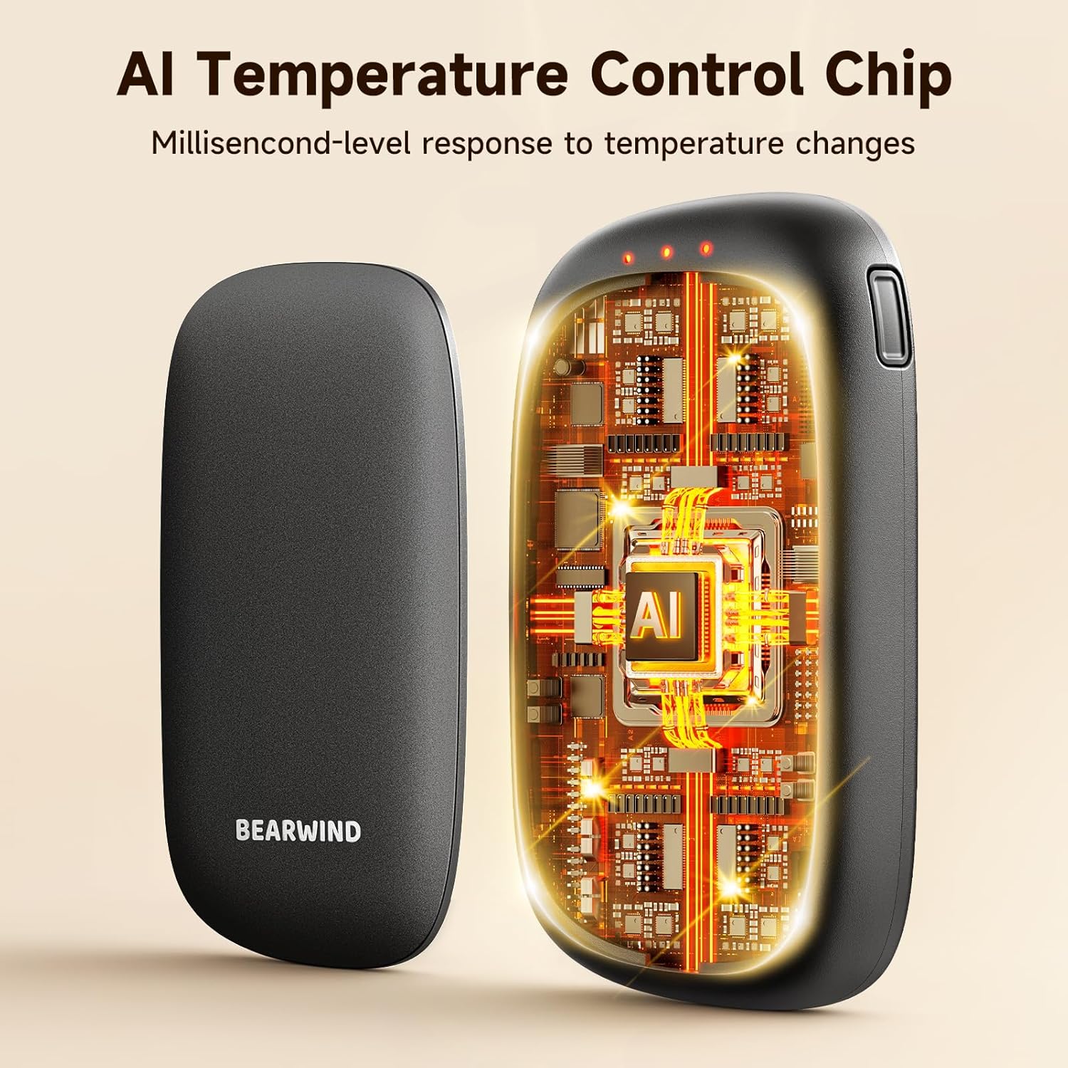 Electric Hand Warmers Rechargeable - 2 Pack Magnetic Pocket Heater Handwarmers with AI Chips Portable Hunting Gear Reusable Winter Essentials Gift Ideas for Men Women Outdoor