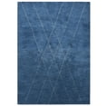 thumbnail image 2 of Rugsotic Carpets Hand Knotted Wool Area Rug 5'x8' Blue Beige Geometric Rectangle Indoor Rug for Living Room, Bedroom Antimicrobial L00645, 2 of 5