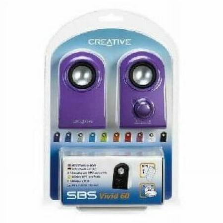 Creative 2.0 Speaker System, 6 W RMS, Purple
