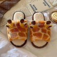 thumbnail image 3 of Ghyt Cartoon Giraffe Cotton Slippers, Winter Indoor Outdoor Slippers For Women 38-39 VCNMR, 3 of 5