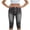 Black A, variant on Enjoytime Womens Capri Pants Print High Waisted Stretchy Imitation Denim Yoga Leggings Summer Casual Capris