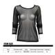 thumbnail image 4 of Qarigey Camiseta básica para mujer, manga larga, negro, transparente, cuello , Sexy, Tops para mujer, ropa, camiseta encantadora para fiesta Type3 NO3, 4 of 6