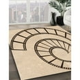 thumbnail image 3 of Ahgly Company Machine Washable Indoor Round Transitional Copper Brown Area Rugs, 7' Round, 3 of 7