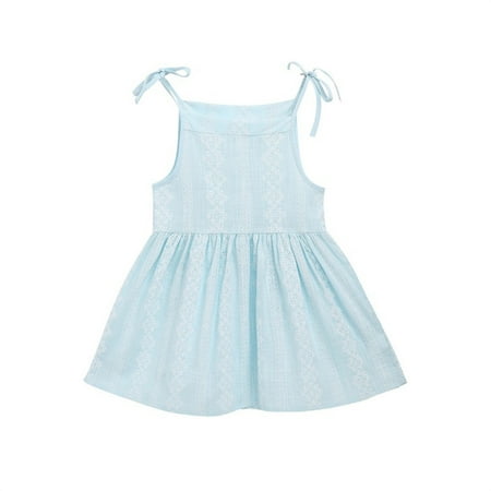 

Toddler Baby Girls Summer Dress Casual Ruffle Straps Princess Printed Beach Holiday Dress