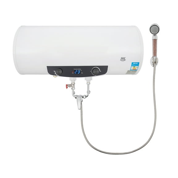 Electric Tank Water Heater, 1.5kW Full-automatic Hot Water Heater w/Digital Display & Safety Protection, Heating Water Tank for Home Bathroom, Large Capacity (26.4 Gal)