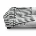 thumbnail image 3 of Striped Soft Flannel Fleece Blanket, Grey and White Stripes Monochrome Tone Brush Style Lines Grunge Retro Digital Print, Cozy Plush for Indoor and Outdoor Use, 60" x 80", White Grey, by Ambesonne, 3 of 6