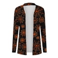 thumbnail image 4 of EGNMCR Cardigan Mode Femme Halloween Imprimé Manches Longues Veste Cardigan Femme Manteau Polyester, 4 of 6