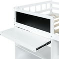 thumbnail image 7 of Twin Size Low Loft Bed In White With Rolling Desk And Shelf Advantage Desk, - Solid Wood For A Modern Bedroom Interior, 7 of 7