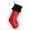 Red, Green, variant on Wine Red Velvet Christmas Stocking with Dark Green Ruffled Cuff, 18.9 in Mantel Decor