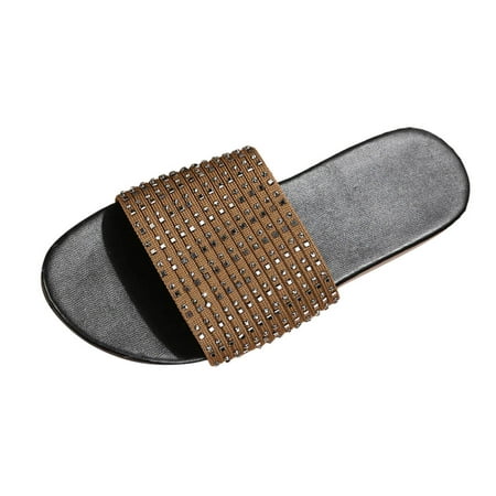 

Qufokar Knee High Cowboy Boots Women Womens Slippers Size 7 Bottom Color Solid Leather Fashion Ladies And Casual Slippers Sandals Beach Rhinestones Flat Women S Slipper