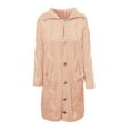 thumbnail image 4 of V-Neck Longline Cardigan, Plus-Size Duster Sweater, Relaxed Knit Coat Orange S , Cardigan, 4 of 5