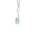 thumbnail image 2 of ANGARA Natural Aquamarine Infinity Pendant with Diamond Accents in 14K White Gold for Women (Size-5mm) | March Birthstone, Birthday, Anniversary, Jewelry Gift for Women | Natural Aquamarine Necklace, 2 of 8