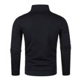 thumbnail image 5 of Bcfgryg Male Autumn And Winter Half Turtleneck Zipper Sweater Long Sleeve Sweater Sweater Casual Pullover Mens Cardigans Black L, 5 of 5