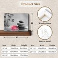 thumbnail image 4 of Zen Pink Floral Canvas Wall Art Water Lily and Zen Stone Bamboo Wall Art Modern Yoga Spa Wall Decor Framed for Bathroom Bedroom Office Painting,16 X 12 inches, 4 of 8