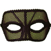 Forum Mardi Gras Costume Masquerade 1980s Half Mask Neon Fishnet