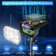 thumbnail image 4 of NYMPHY Luces solares para exteriores, impermeables IP68, 56 LED, 3 modos de iluminación, luces solares para jardín, patio, luces solares para Navidad, paisaje exterior, paquete de 4 (blanco frío), 4 of 4