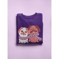 thumbnail image 3 of Lovely Pugs Sweatshirt Women -Smartprints Designs, Female XX-Large, 3 of 4