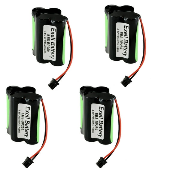 4x Scanner Battery EBS-BP250 Compatible with Uniden BP120 BP150 BP180 BP250