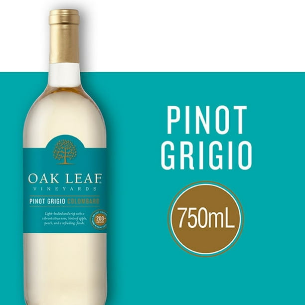 Oak Leaf® Vineyards Pinot Grigio/Colombard White Wine 750ml, American