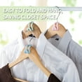thumbnail image 3 of Youkk 5pcs Clothes Hangers Plastic Closet Easy Hooks Non-slip Wardrobe Storage Organizers Racks, Blue, 3 of 9