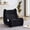 Black + Chenille + 1 Seat + Foam, variant on ENTU Oversized Adult Bean Bag Chair Chenille Fabric Foam Filled Armrest Lounge Sofa 35.04x40.16x30.31 Inch Black