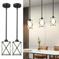 thumbnail image 1 of Paquete de 2 lámparas colgantes Osimir Glass Kitchen Island, color negro, 1 of 9