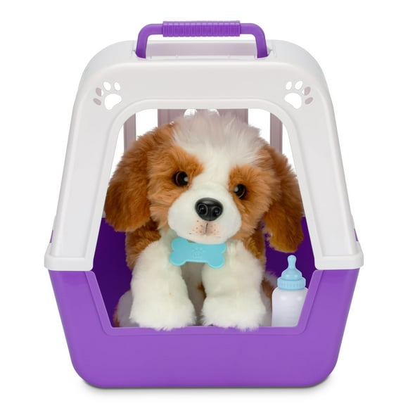 Little Live Pets My Really Real Puppy - Patches The Beagle | Interactive Toy with 60+ Sounds, Soft Fur, Blinking Eyes, Feeding Sounds, 2-in-1 Carrier Bed, Secret Birthmar