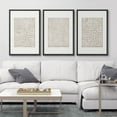 thumbnail image 2 of IDEA4WALL Framed Canvas Print Wall Art Set of 3 Minimalist Linear Design Digital Art Wall Decor Neutral Tones Geometric Illustrations Prints Vintage Minimal Artwork - Black 24"x36"x3, 2 of 5