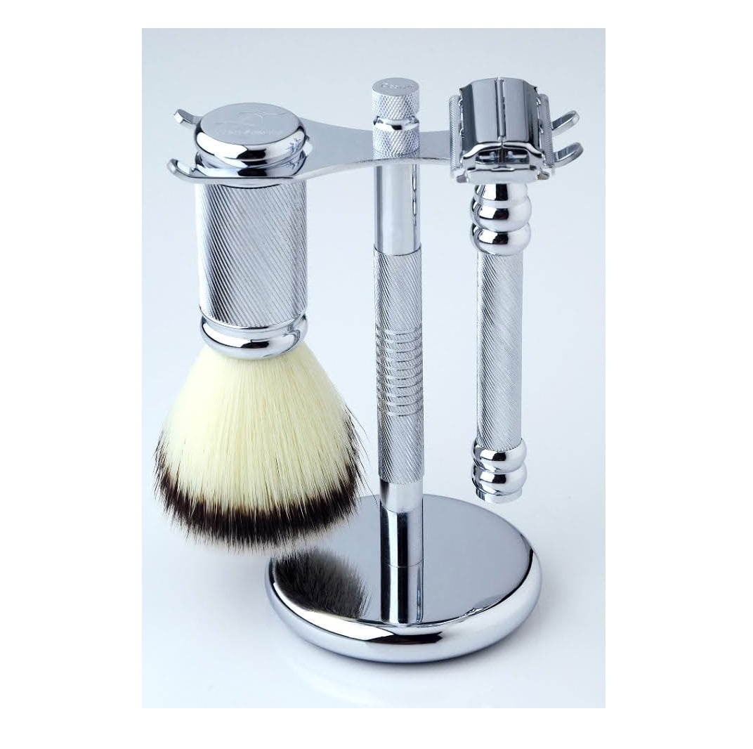 Stainless Steel Gift Shaving Set by Shave Classic Including 1 Double Edge Safety Razor, 1