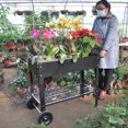 thumbnail image 2 of Mobile Metal Raised Garden Bed Cart Legs Elevated Tall Planter Box With Wheels For Outdoor Indoors House Patio Backyard Vegetables Tomato DIY Herb Grow Black, 2 of 23
