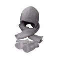 thumbnail image 4 of Lilgiuy 3Pcs Kids Hat Scarf and Snow Gloves Set, Winter Knit Warm Soft Earflap Beanie Outdoor for Girls Boys 3-18 Months, 4 of 5