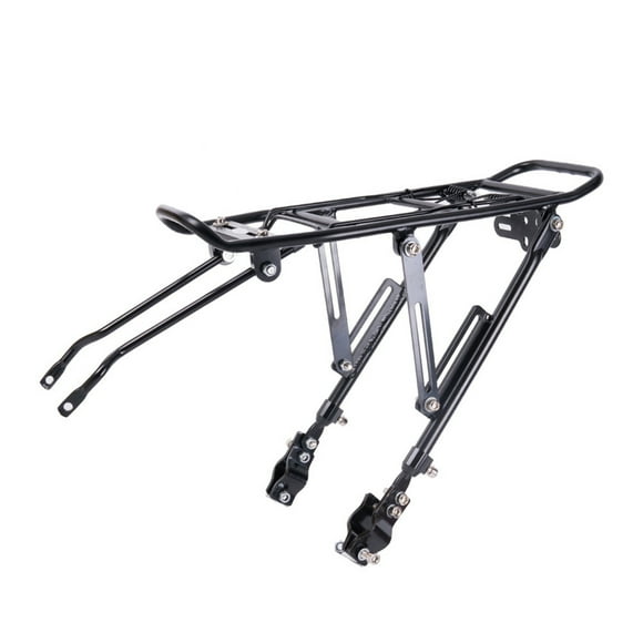 Hxlamzoo Rear Bike Rack Bicycle Cargo Rack Quick Release Adjustable Alloy Bicycle Carrier Easy To Install, Solid Aluminum Alloy, Quick Release, Fit 26” to 29” Bike